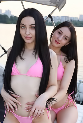 Buka And Ulia Teen Hotties Kissing On Yacht