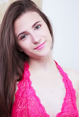 Yanetta Beautiful Brunette Teen With Shaved Pink Pussy