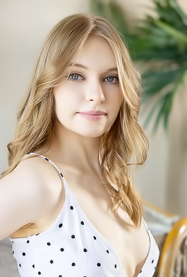 Sonya Elf Blue-eyed Beauty Fondles Her Perky Breasts Amorously