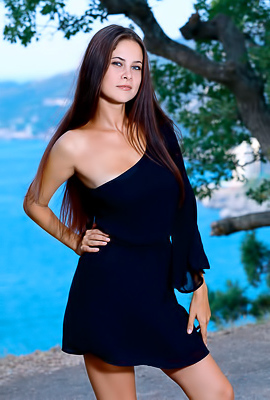 Martina Mink Curvy Figure Is Perfectly Showcased By A Chic Little Black Dress