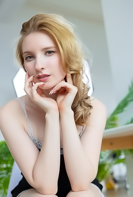 Azzura Relaxing In Her Home Office