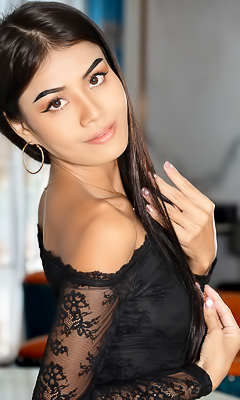Cookie Tantalizes In Sheer Panties During An Afternoon Striptease With Long Hair Flowing